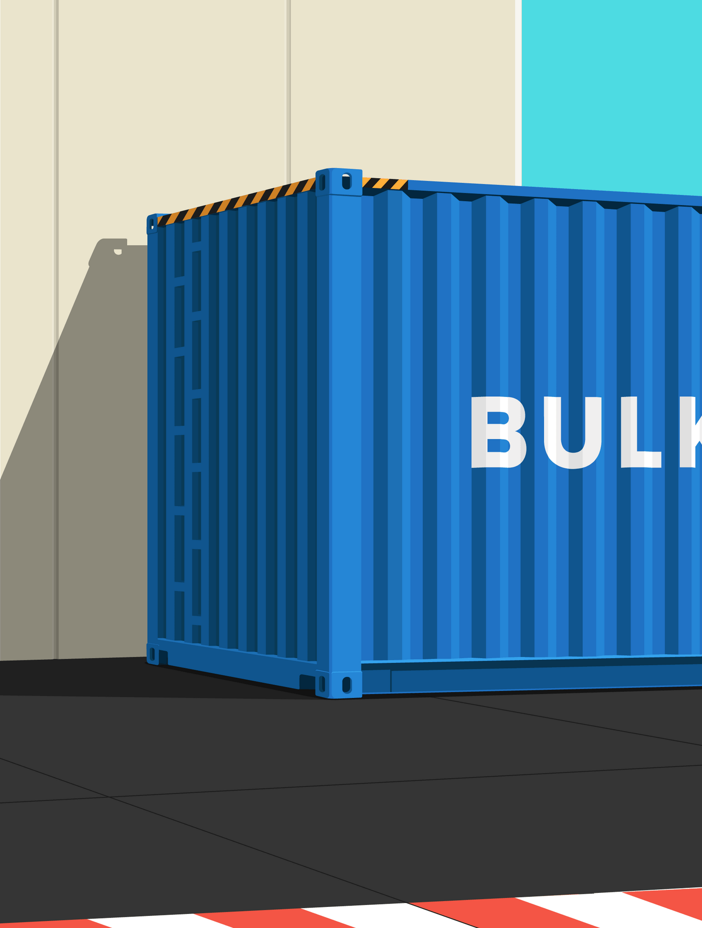 Bulkhaul - 94cm x 124cm. Acrylic on canvas, 2022